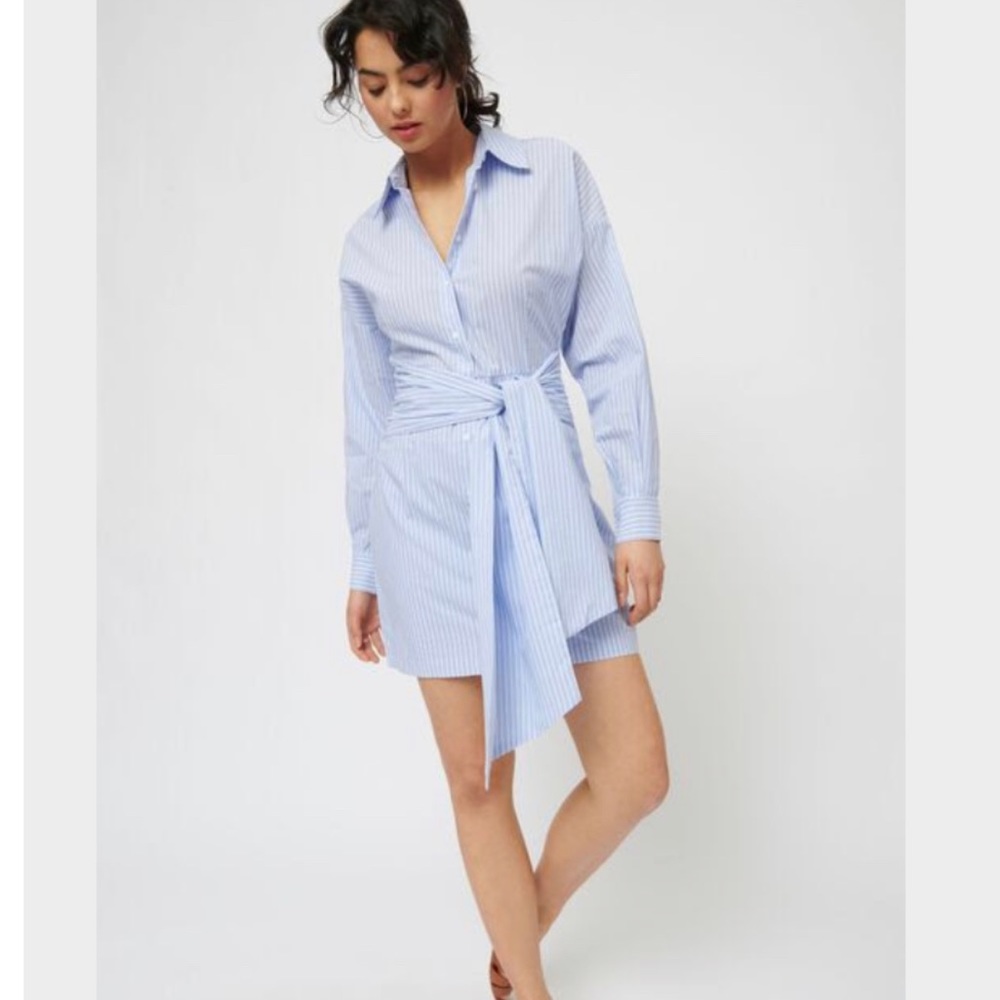 striped shirt button up dress